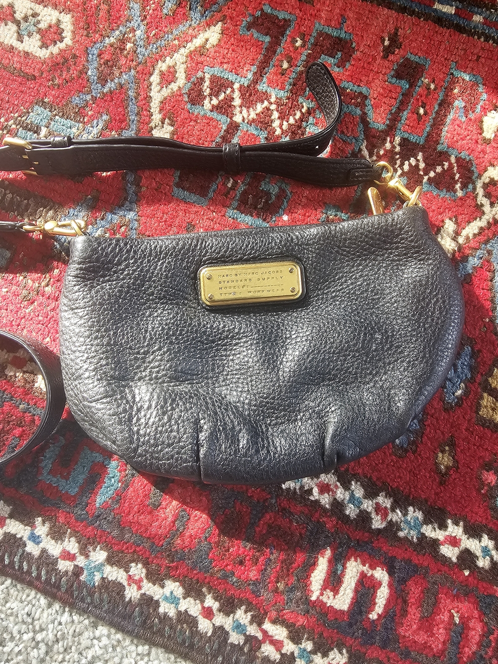 Marc Jacobs Q Percy Black Leather Crossbody Bag